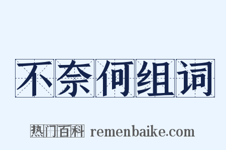 不奈何组词是什么意思的图片